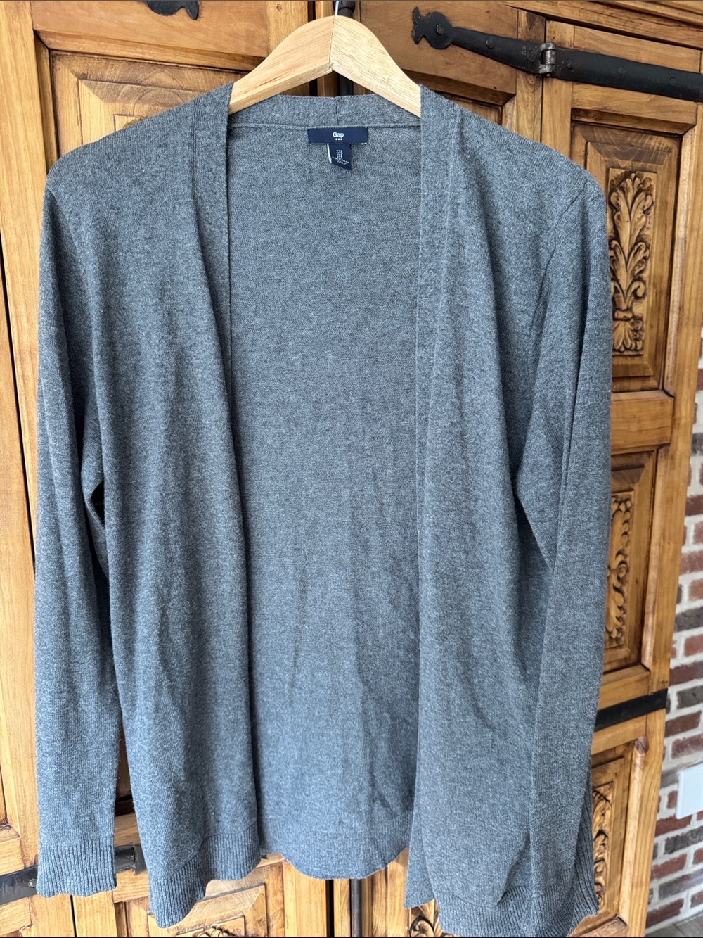 GAP Open-Front Charcoal Gray Cardigan